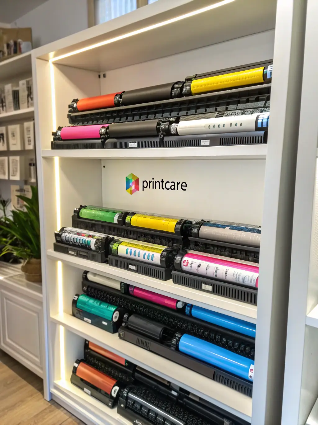 A diverse range of printer products and consumables, showcasing KF ENTERPRISE INTERNATIONAL LTD's extensive product catalog.