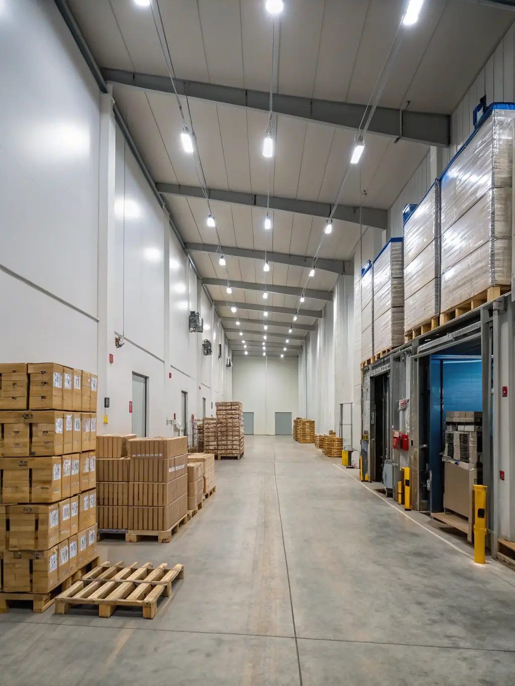 A well-organized warehouse with various printer supplies, highlighting KF ENTERPRISE INTERNATIONAL LTD's supply chain optimization capabilities.